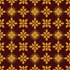 seamless pattern with golden ornament