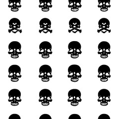 Collection of Skull and crossbones pattern vector designs, Skull and crossbones pattern illustration