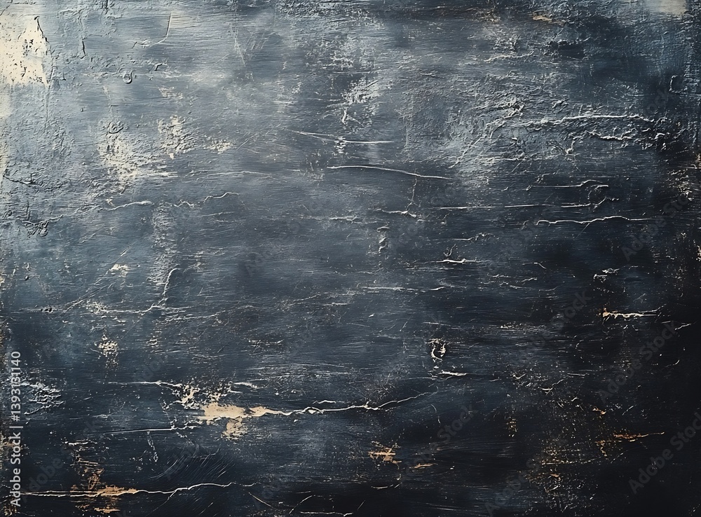 Poster dark blue grunge texture background abstract art wall design distressed surface old paint backdrop v