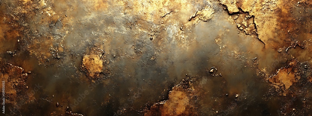 Poster Abstract Grunge Background with Metallic Rust and Copper Texture Industrial Wall Backdrop Dark Moody Graphic Resource Element : Generative AI