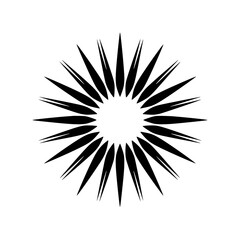 Fototapeta premium Abstract Sunburst: Modern Black & White Geometric Vector