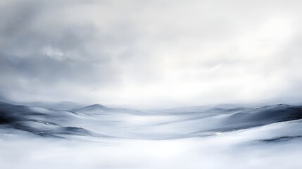 Naklejka premium A Breathtaking Winter Landscape with Snow-Laden Clouds