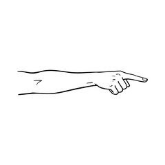 Giving Directions | Arm pointing forward