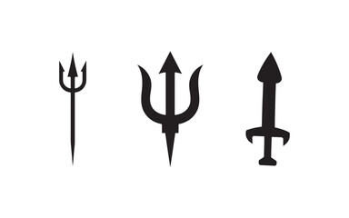 vector illustration of a set of knives