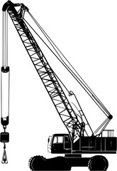 Crane, Construction vehicle vector design, Crane, Construction vehicle vector illustration