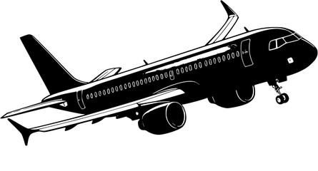Commercial airliner, Airplane vector design, Commercial airliner, Airplane illustration art