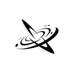 Abstract Black & White Energy Burst Graphic, Modern Minimalist Style