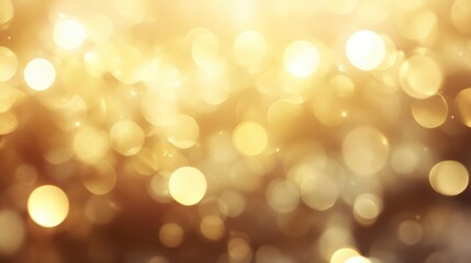 Obraz premium Abstract gold bokeh background with blurred lights and warm tones.