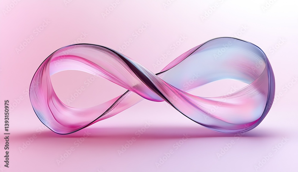 Aufkleber elegant infinity loop design in pink and blue colors represents creativity and fluidity in art : gen