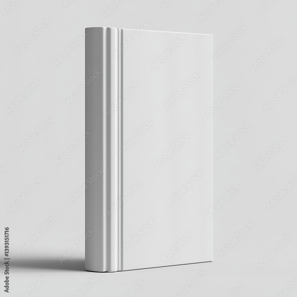Poster blank white book mockup for cover design and branding presentation on isolated background. copy spac