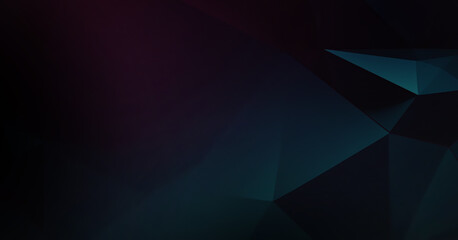 Fototapeta premium Futuristic gradient of dark mesh features. Abstract polygonal shapes background illustration