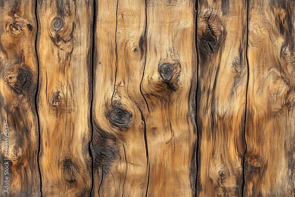 Poster Rustic Wooden Plank Texture Background Perfect for Crafts Design Projects and Natural Style Visuals : Generative AI