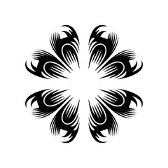 Tribal Flower Mandala, Vector Design Element, Abstract Ornament