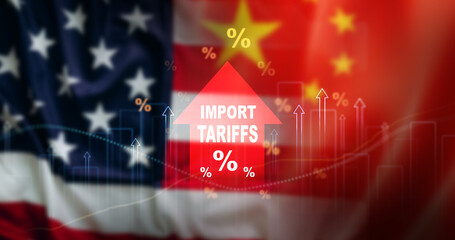 Trade war policy  with China.United States tariffs government import tariff China,to increase the...