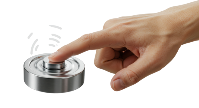 Isolated Finger Pushing a Button