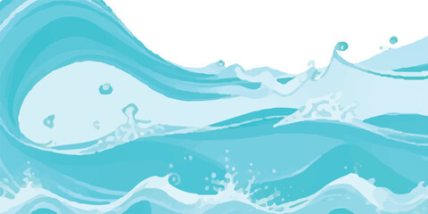 Abstract Soft Blue and Green Watercolor Ocean Wave Texture Background – Hand-Painted Aquarelle Illustration for Elegant Banner Designs, Graphic Resources, and Water-Inspired Visuals”

