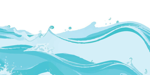 Abstract Soft Blue and Green Watercolor Ocean Wave Texture Background – Hand-Painted Aquarelle Illustration for Elegant Banner Designs, Graphic Resources, and Water-Inspired Visuals”

