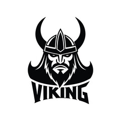 Viking Head Logo Design Icon Symbol Vector Template.