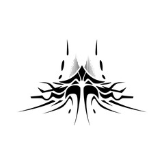 Abstract Tribal Ornament Design on Gradient Background