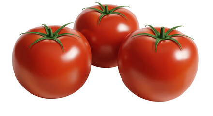 Isolated Three Red Tomatoes