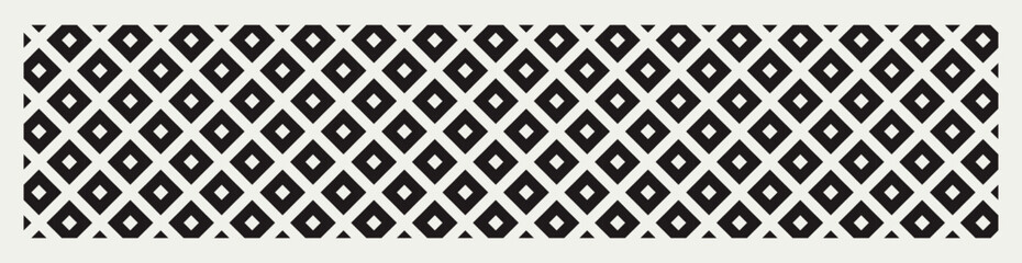Seamless geometric square pattern in black and white. Graphical illustration for a unique wall decor, textiles and interior design.