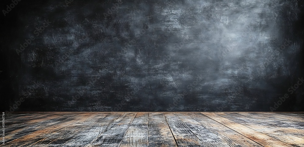 Poster dark grunge texture background with wooden floor for rustic interior design and vintage photography 