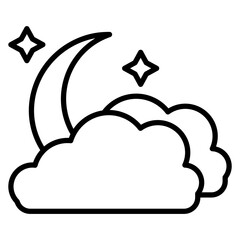 Cloudy Night Icon