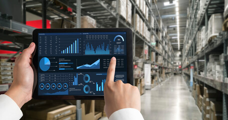 Business data dashboard provide business intelligence analytic for marketing strategy planning snugly with big data set to analyze customer demands and foreseeing business future