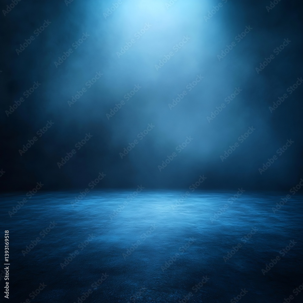 Poster blue spotlight on dark moody background abstract texture mystery dramatic lighting for creative back