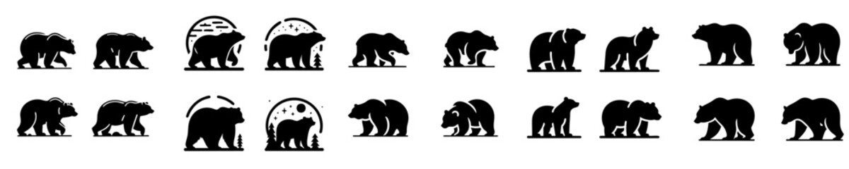 bear silhouette collection
