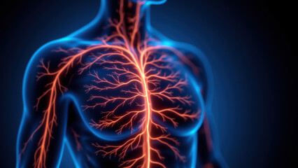 Vagus Nerve Stimulation with a 3D rendering of human anatomy highlighting the nerve pathways.
