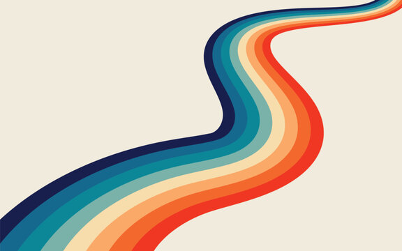 retro multicolor  Vintage colorful stripes background