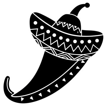 recommend clip art: Cinco de Mayo Chili Peppers silhouette