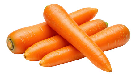 Isolated Fresh Carrots