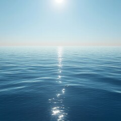 Obraz premium image of a sunlit coastal bay with calm glasslike waters isolated on a plain background