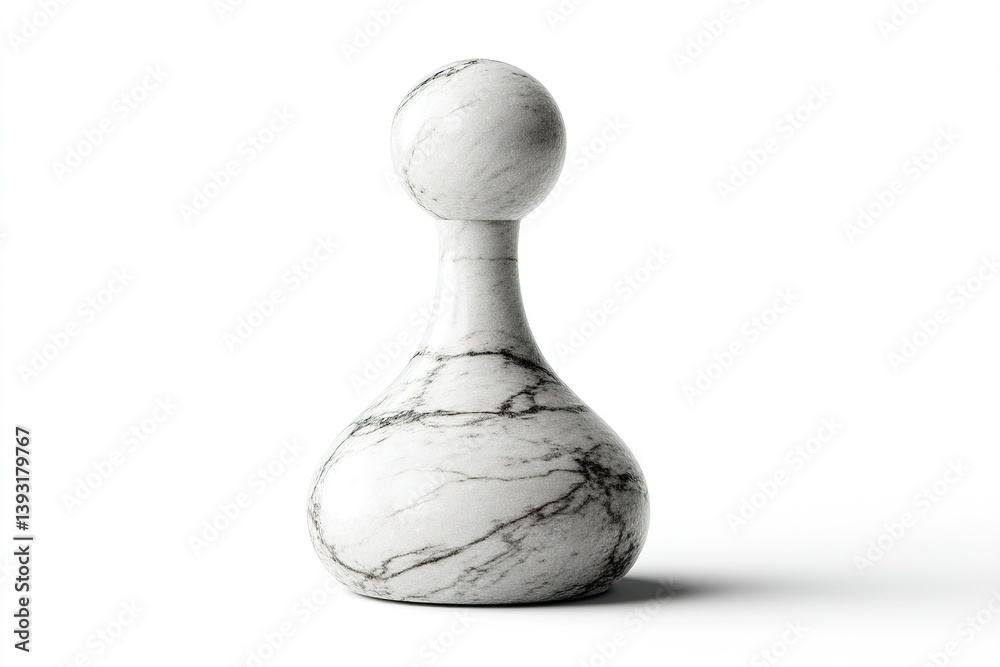 Poster elegant marble decorative object showcasing a smooth round top and a curved base in minimalistic des