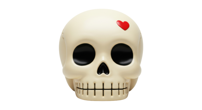 Isolated Sugar Skull Figurine