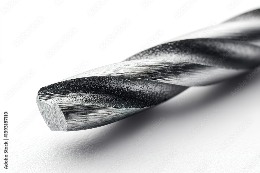 Poster metal drill bit with twisted design showcasing sharp tip and durable material for efficient drilling