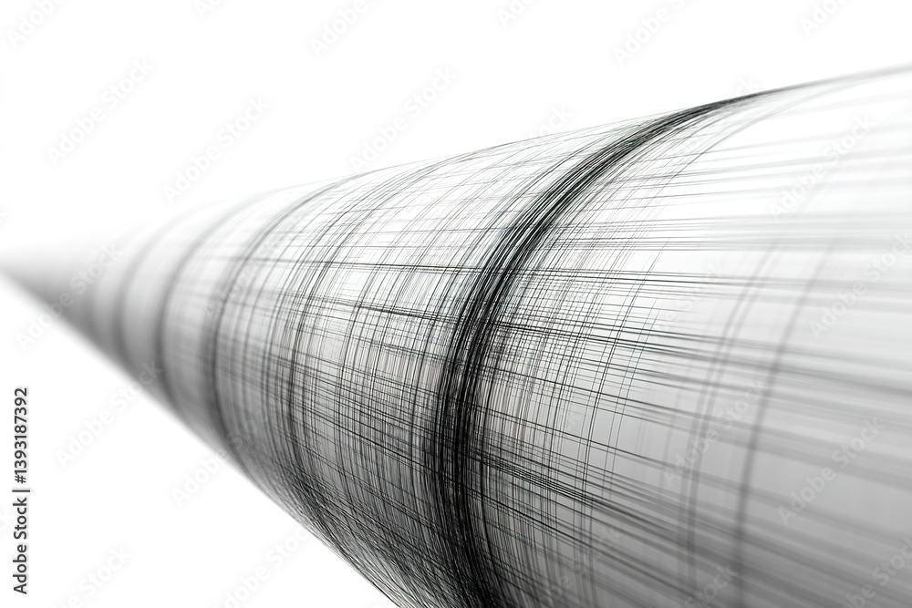 Poster unique abstract representation of linear patterns creating a sense of depth and dimension