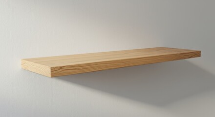 Rustic Wooden Floating Shelf for Home Decor - Simple, elegant, and functional wooden shelf; perfect for showcasing d&eacute;cor, books, or plants; adds warmth and to any room; symbolizes organization