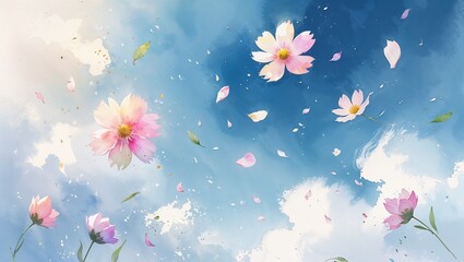 watercolor floral background