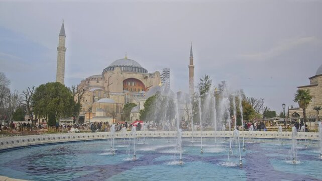 Hagia Sophia ( Ayasofya) Grand Mosque is a mosque, museum and former church serving as a major cultural & historical site in Fatih Istanbul, Turkey.	