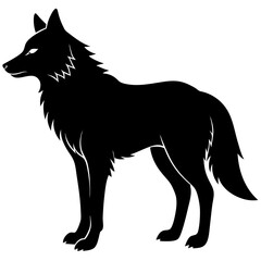 wolf silhouette vector illustration