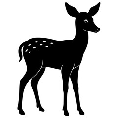 Fototapeta premium a little deer silhouette vector illustration