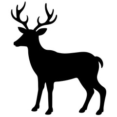 deer silhouette vector illustration