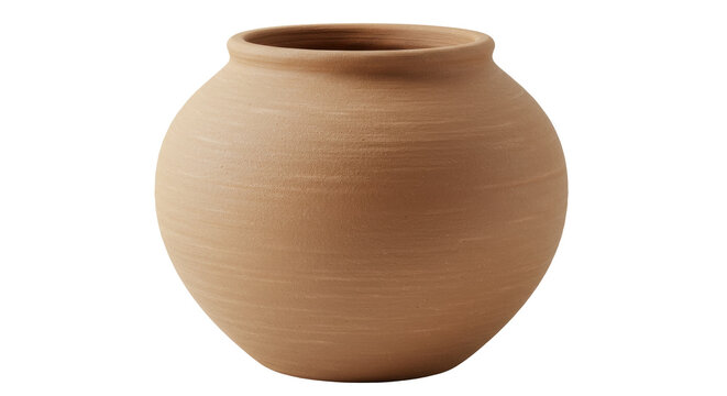 Isolated Empty Terracotta Pot