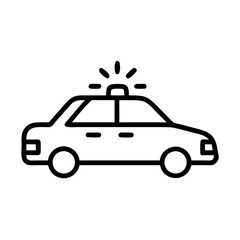 Fototapeta premium Police Car Icon for Law Enforcement and Security Themes