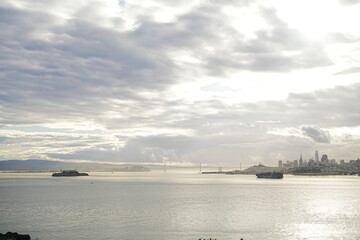 Sunset view of Golden Gate Bridge in San Francisco, United States - アメリカ サンフランシスコ ゴールデンゲートブリッジ

