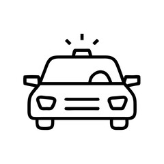 Police Car Icon for Law Enforcement and Security Themes