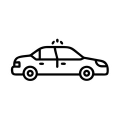 Police Car Icon for Law Enforcement and Security Themes